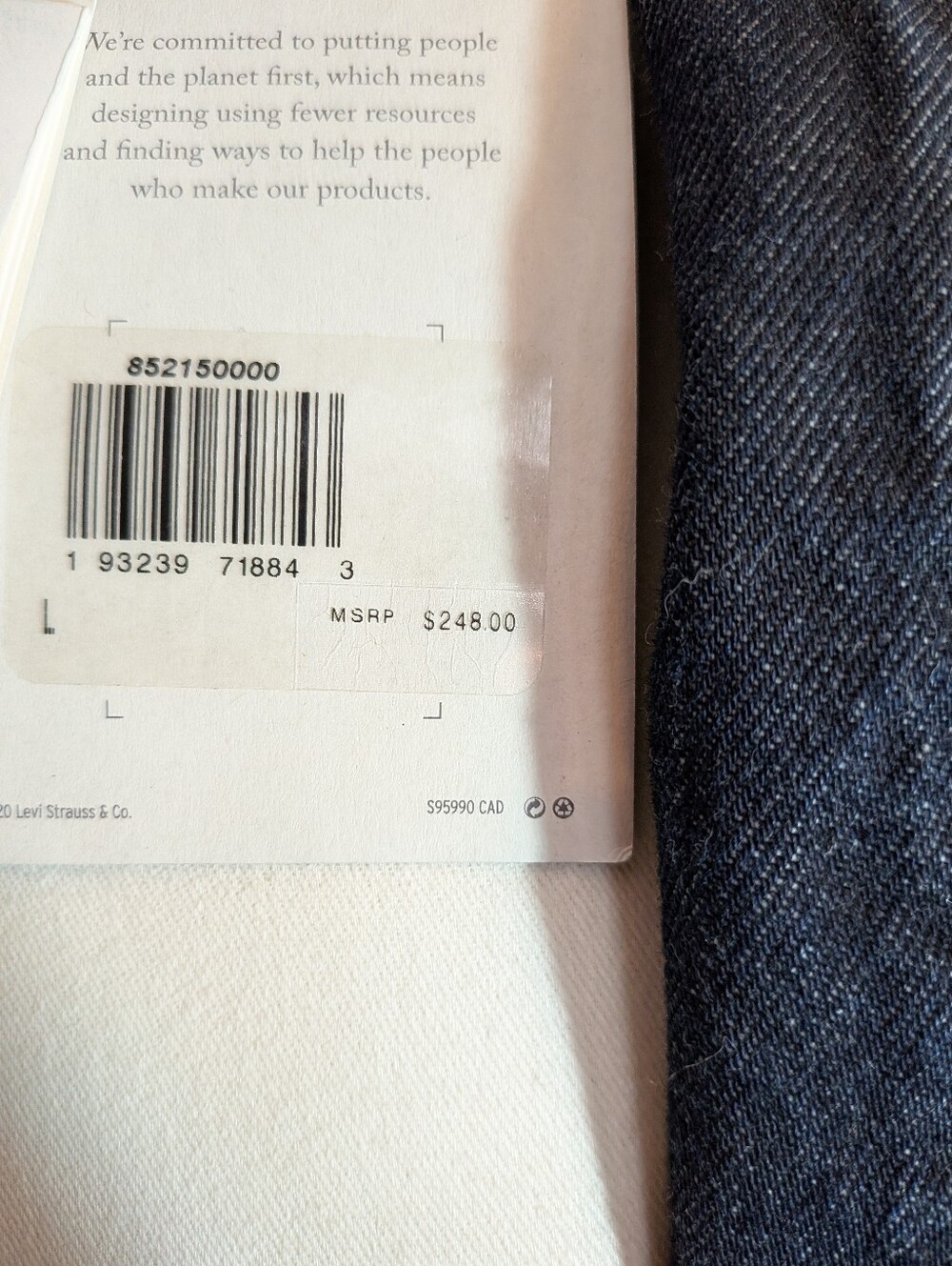 🔥RARE Levi's Made & Crafted Walter Denim Harrington Jacket Dark Indigo LMC 🔥 - Picture 5 of 16